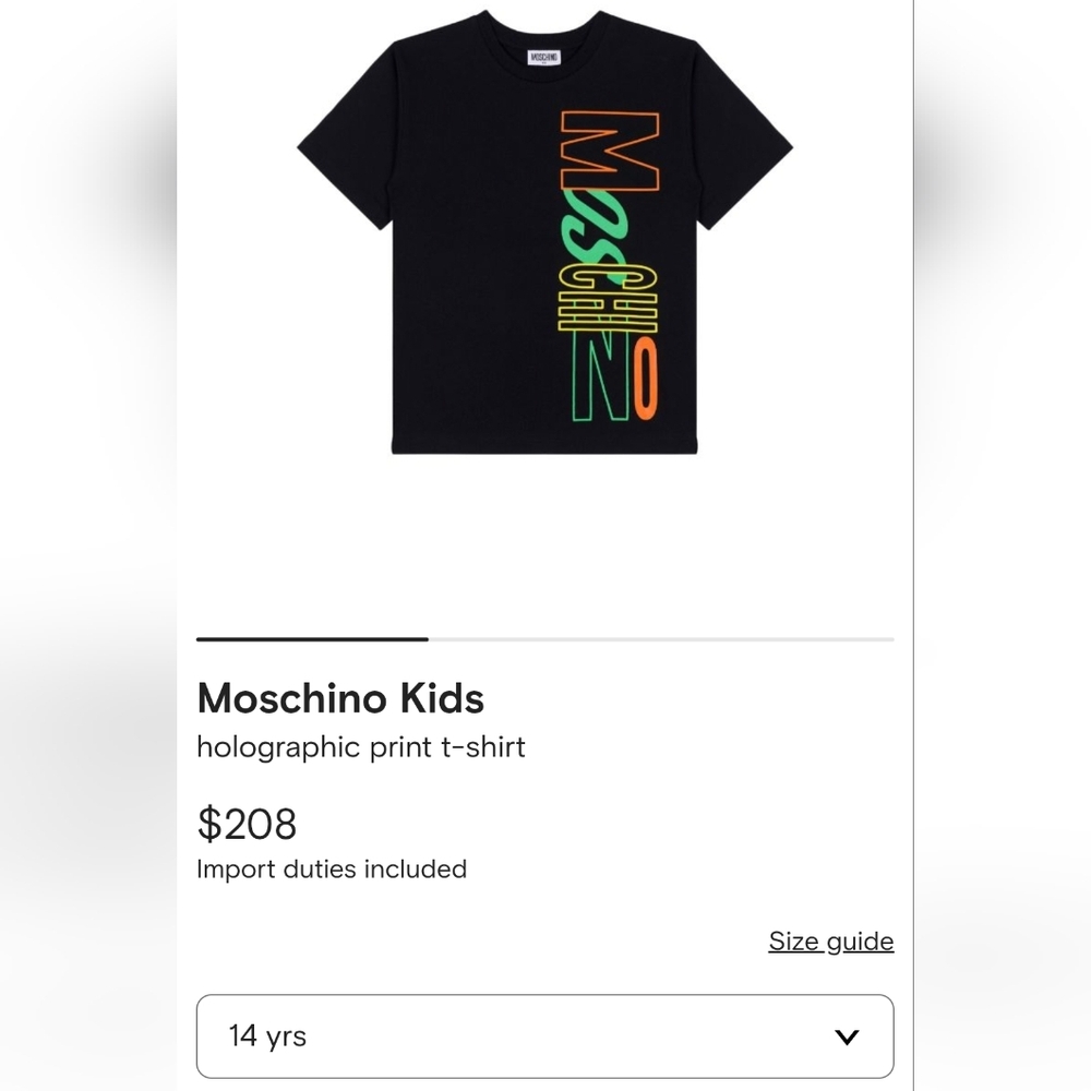 NWT size 14 Moschino Kids t-shirt